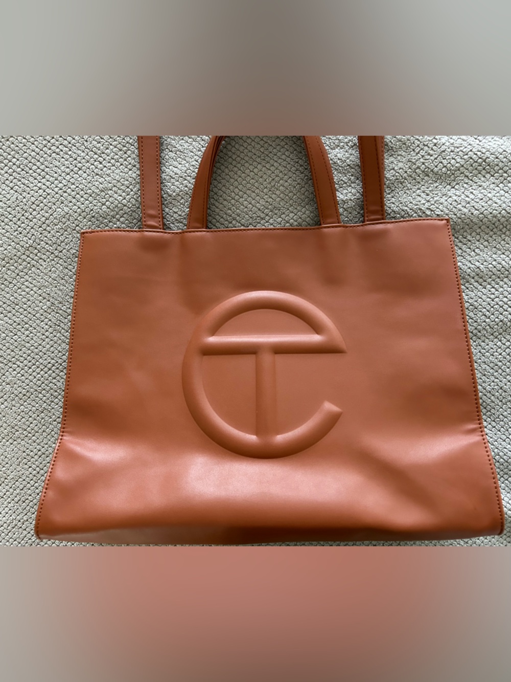 Medium Tan Telfar Shopping Bag - Picture 2 of 7
